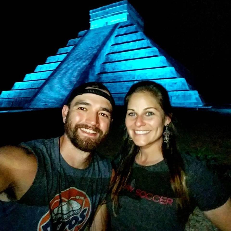 Sarah took Charles to Chichen Itza -- she'd been for her graduation trip in 2004... but she LOVED seeing it at night with Charles! (We were almost entirely there by ourselves!)