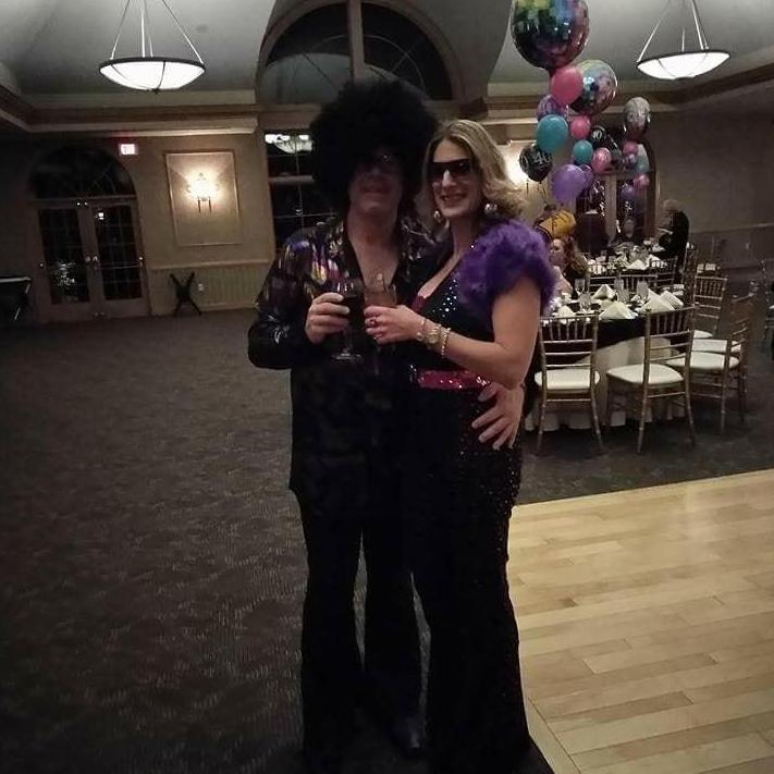 Dressed for the Disco at Andi's 40th Birthday Party.