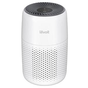 MINI LEVOIT Air Purifiers for Bedroom Home, 3-in-1 Filter Cleaner with Fragrance Sponge for Better Sleep, Filters Smoke, Allergies, Pet Dander, Odor, Dust, Office, Desktop, Portable, Core Mini-P, White