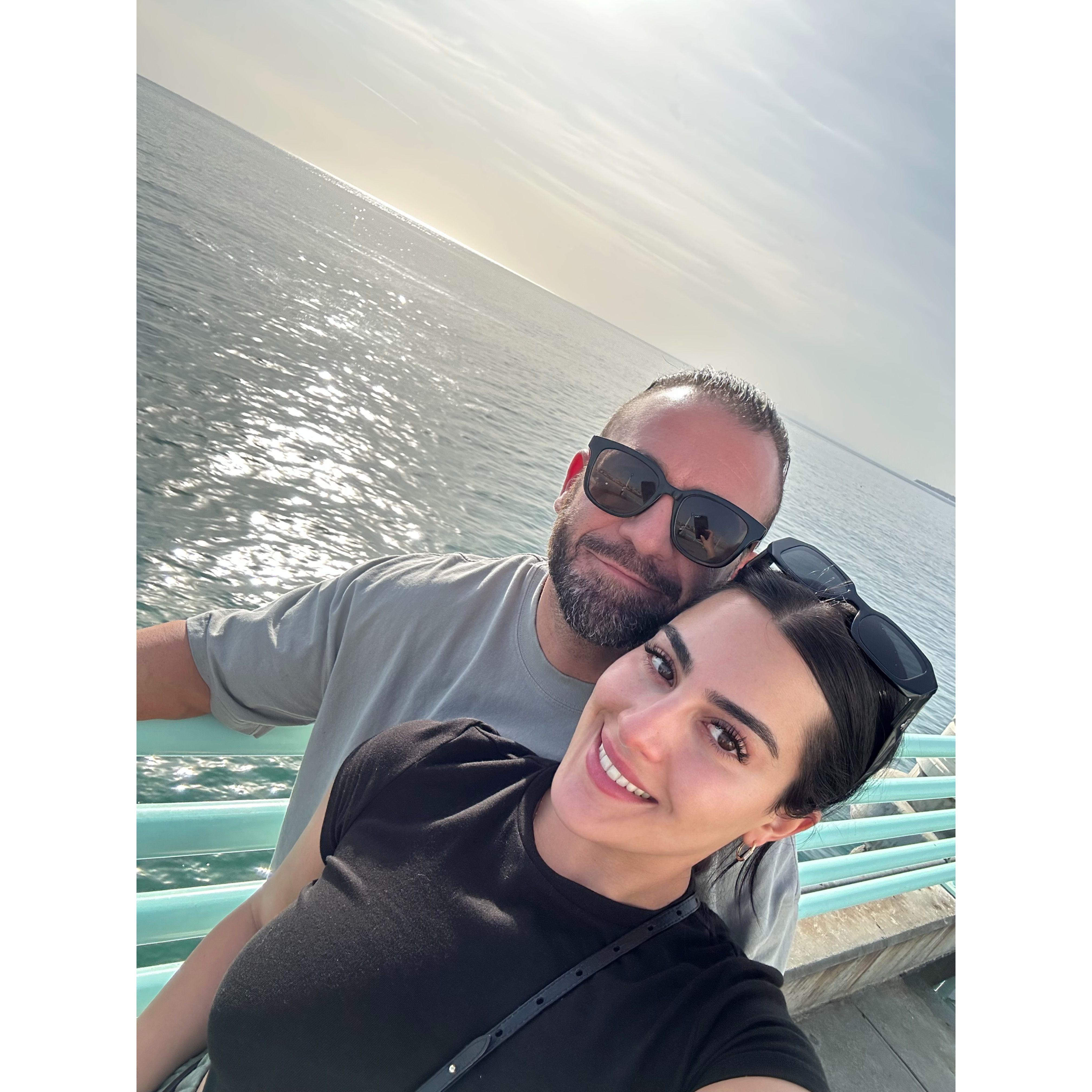 I took Sami to my favorite spot on the Manhattan Beach Pier — a place where I used to pray to meet someone special. That prayer was answered. 🤍