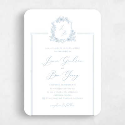 Rounded Wedding Invitation - Lilah Frame