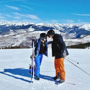 Snow Skis & Boots for the Bride & Groom