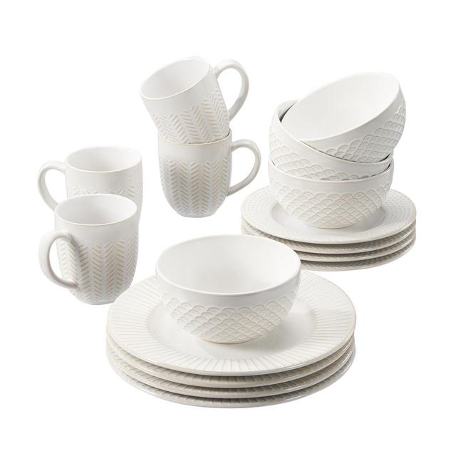 16-PC Dinnerware Set/Modern Farmhouse Mix & Match