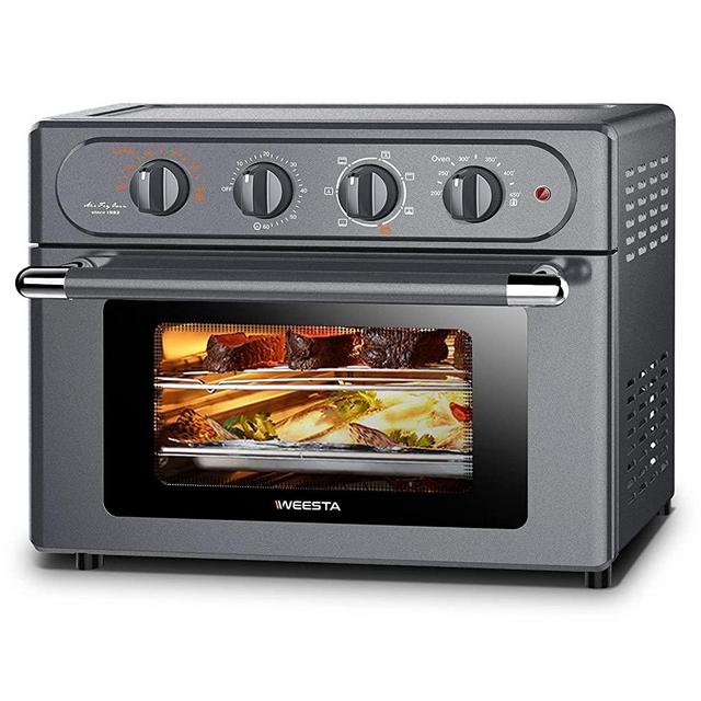 Air Fryer Toaster Oven Combo, WEESTA 7-in-1 Convection Oven Countertop, 24QT Large Air Fryer with Accessories & E-Recipes, UL Certified (Updated 3.0) 02 - Air Fryer Oven Black 24QT