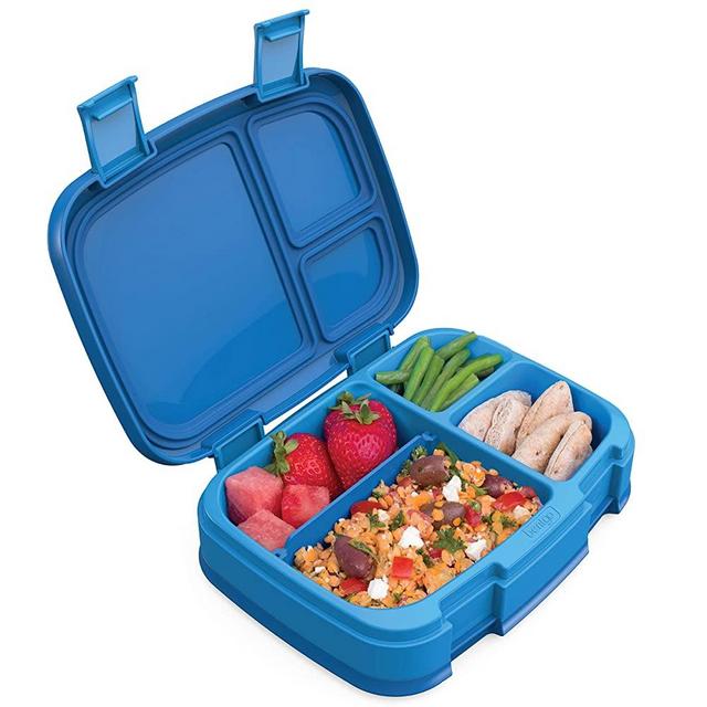 Bentgo Fresh (Blue) – New & Improved Leak-Proof, Versatile 4-Compartment Bento-Style Lunch Box – Ideal for Portion-Control and Balanced Eating On-The-Go – BPA-Free and Food-Safe Materials