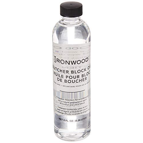 Ironwood Gourmet 28122 Butcher Block Cutting board oil, 1.75 x 1.75 x 6.75 inches, Clear