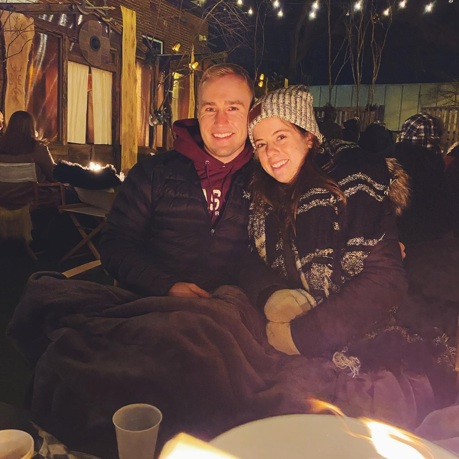 Ryan planned a fun 24th birthday party for Bridget during Covid which meant dining outside!