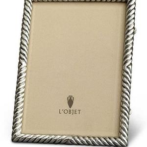L'ObjetDeco Twist Platinum-Plated Picture Frame, 4 x 6