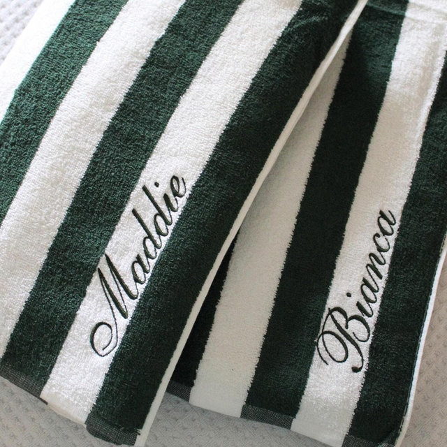 Cabana Stripe Beach Towel, Custom Towel, Personalized Beach Towel, Personalized Gifts, Monogrammed Towel, Custom Logo, Bachelorette Gifts