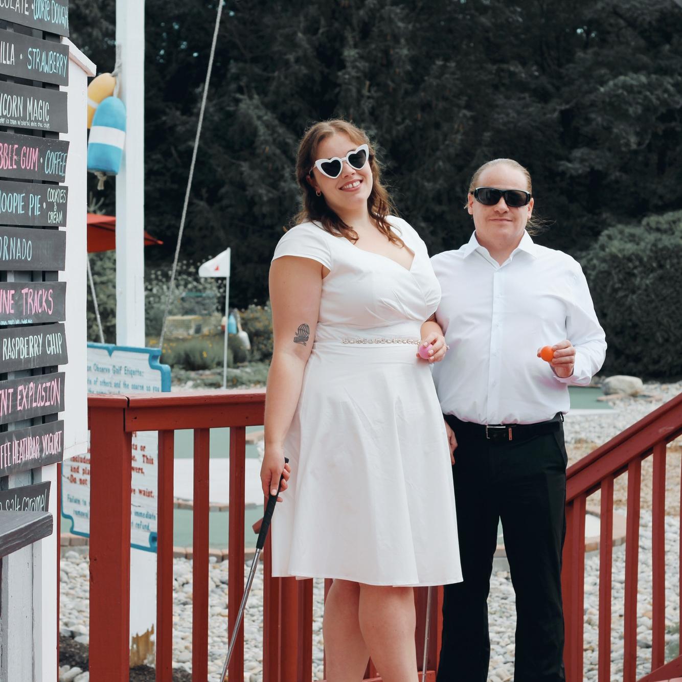 James and Danielle play mini-golf together as many times as they can each summer.