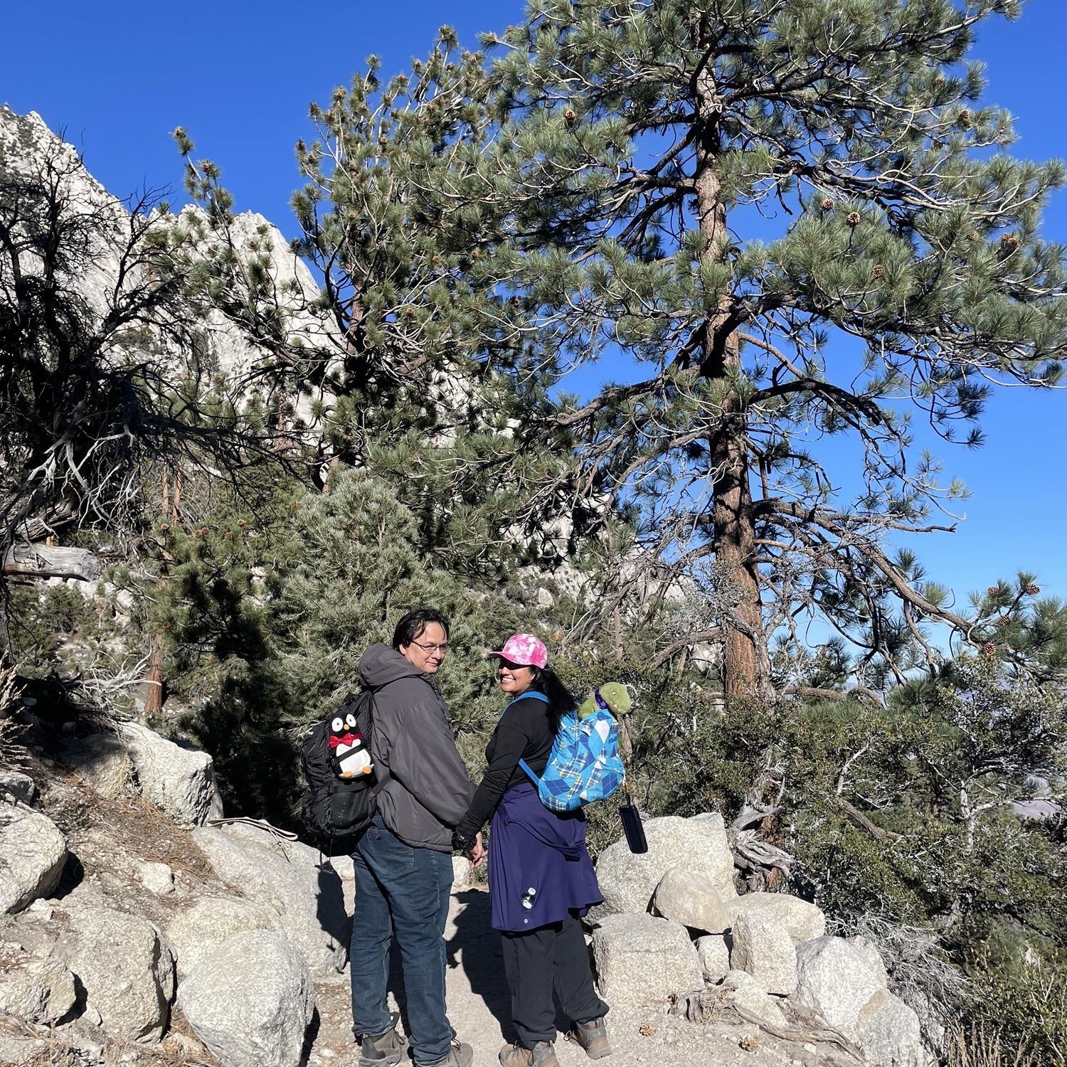 On our trip on Mt. Whitney where David proposed