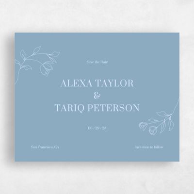 Dusty Blue Wedding Save the Date - Maywood Classic