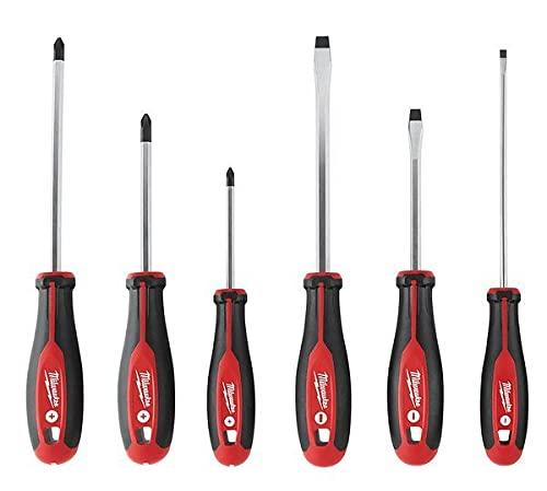 Milwaukee 48-22-2706 6Piece Phillips and Slotted Head Screwdriv Ing Set W/Magnetic Tips and Trilobe Handles