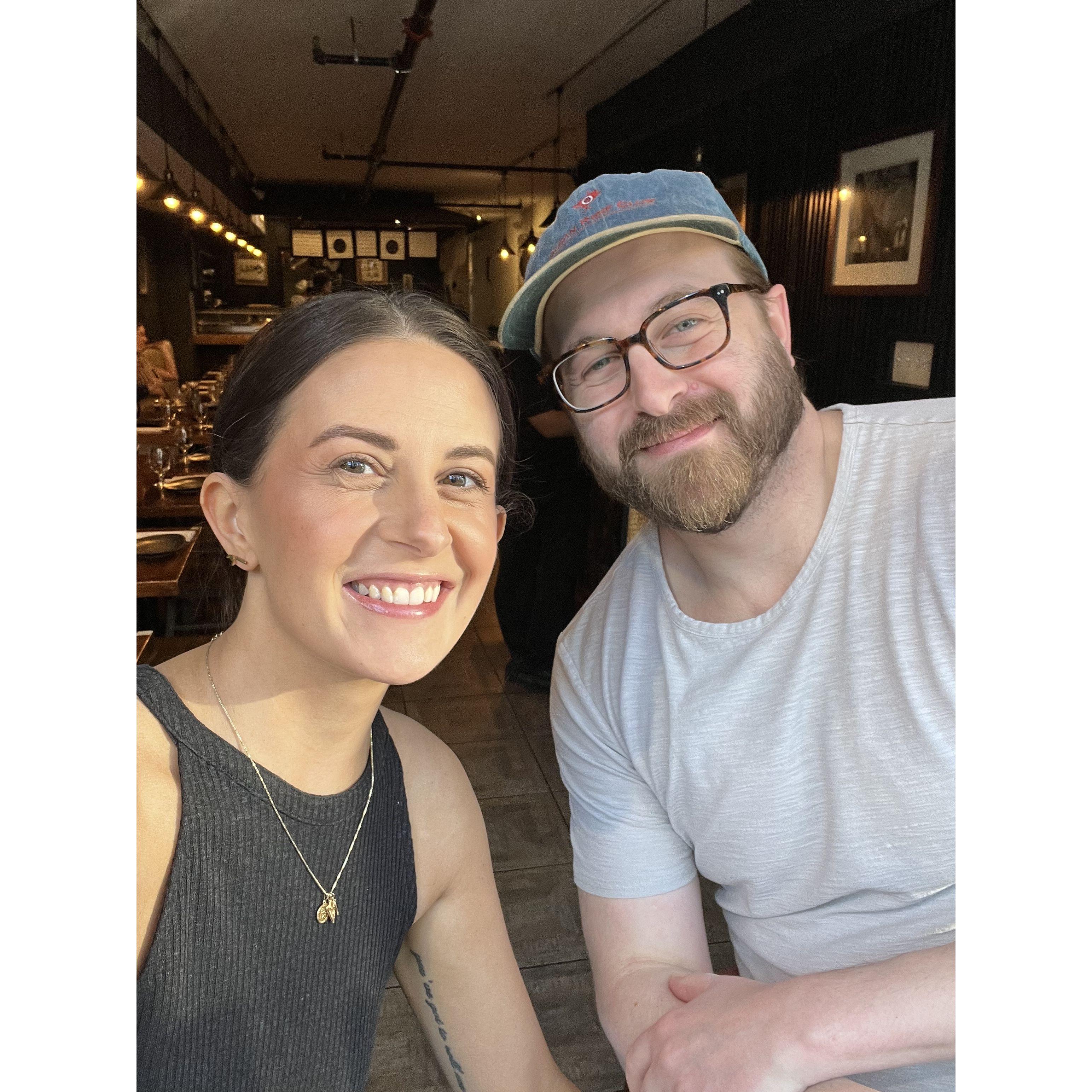 Date night, celebrating one-year of being engaged!