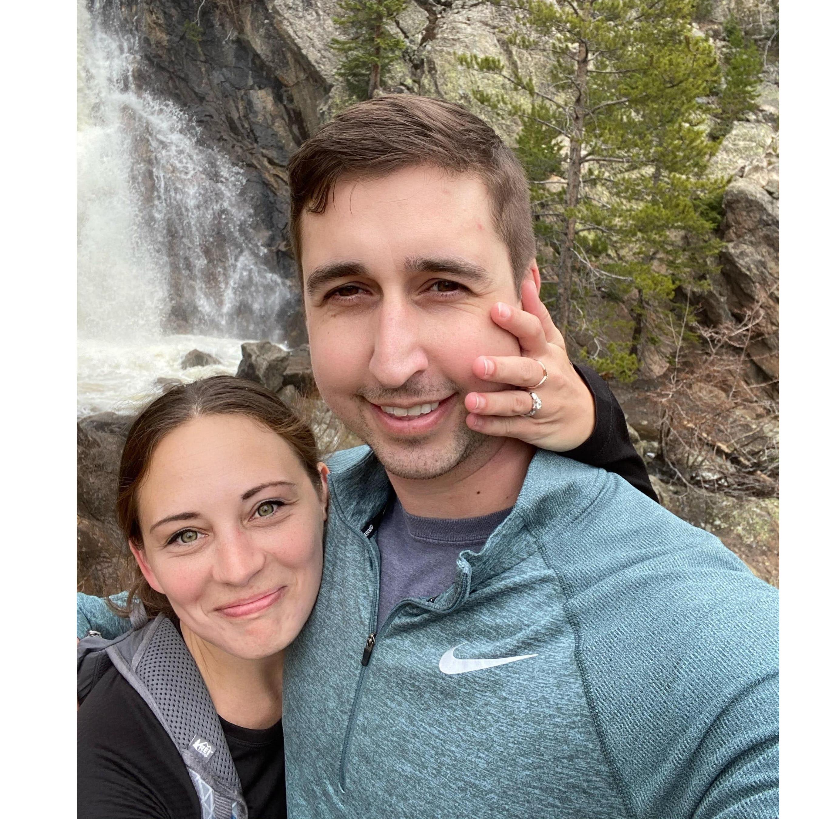 We took this right after Amber said yes.