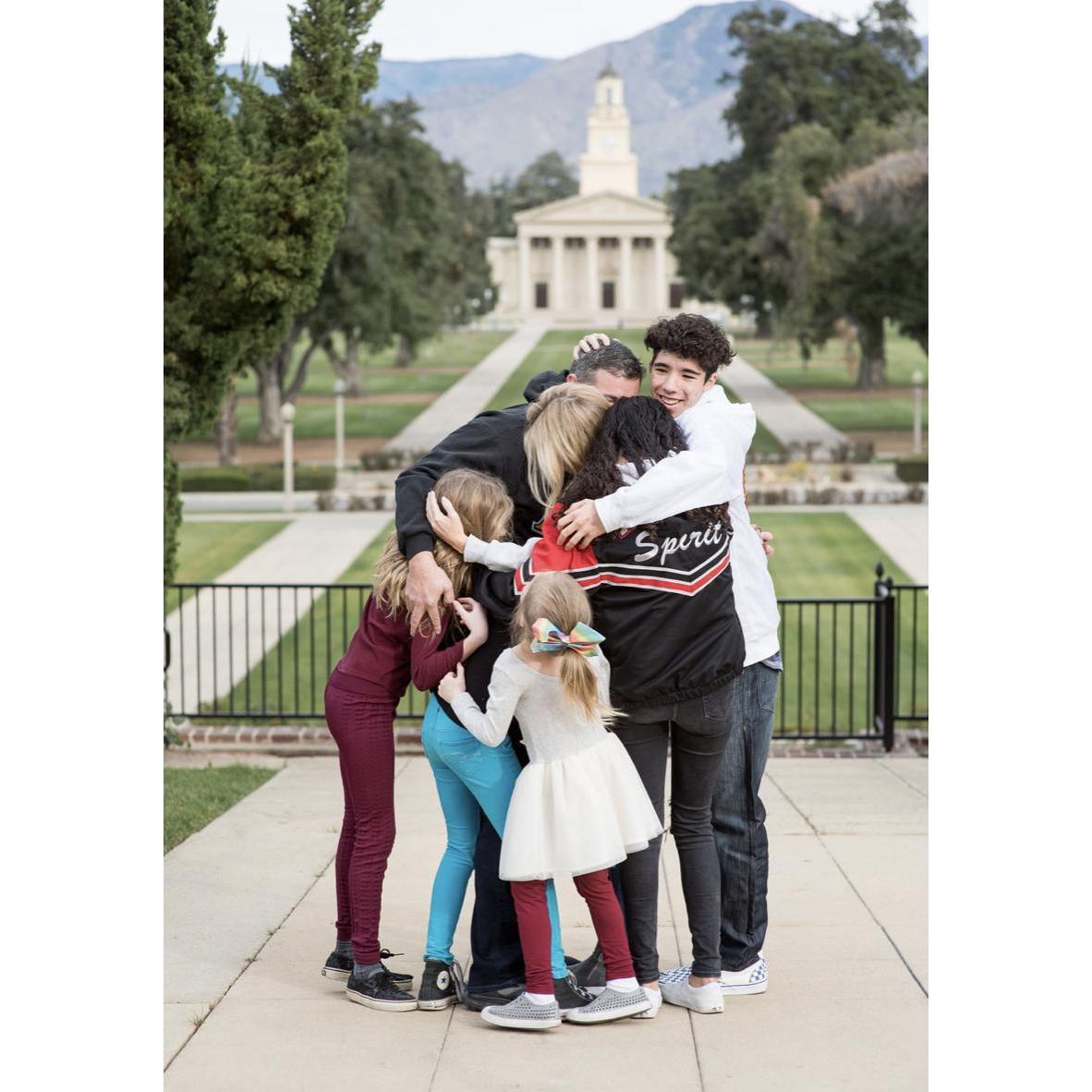 All 5 kids ran in for a group hug. Tears and joy for everyone!