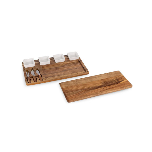 Toscana Picada Tapas Cheese Board Set with Dip Bowls