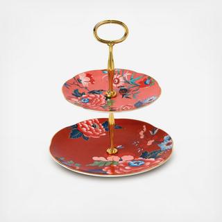 Paeonia Blush 2-Tier Cake Stand