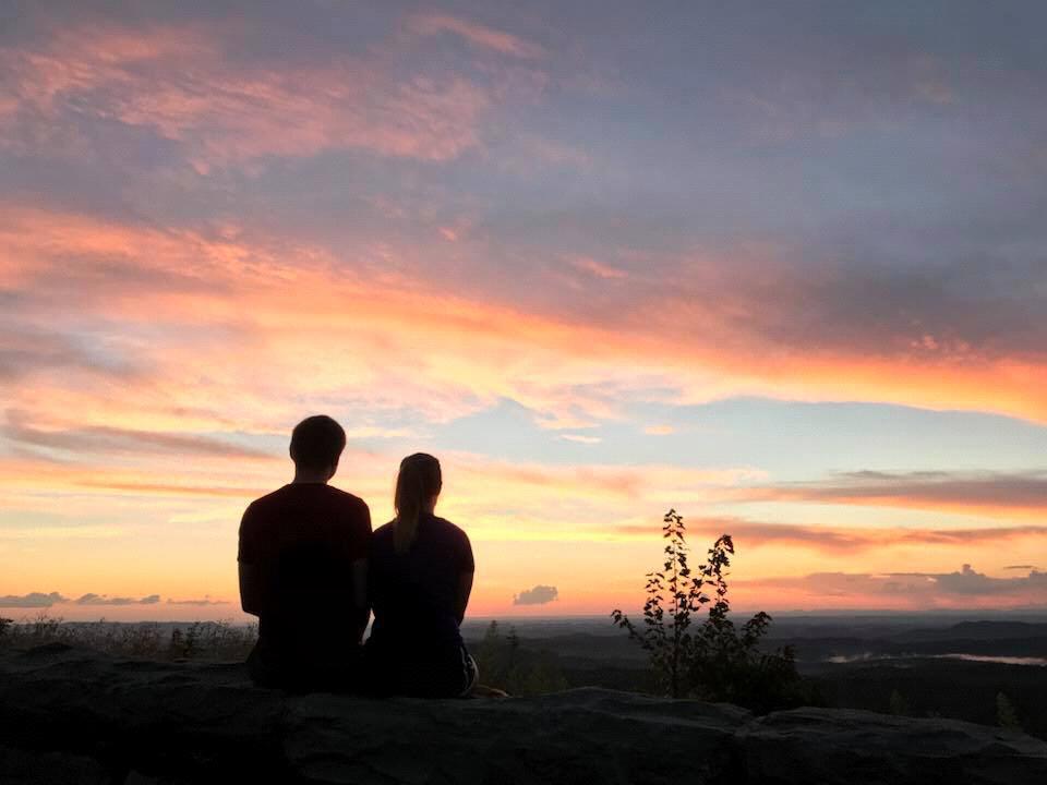 Trip to Huck Knob and a stranger snapped it for us ❤️
