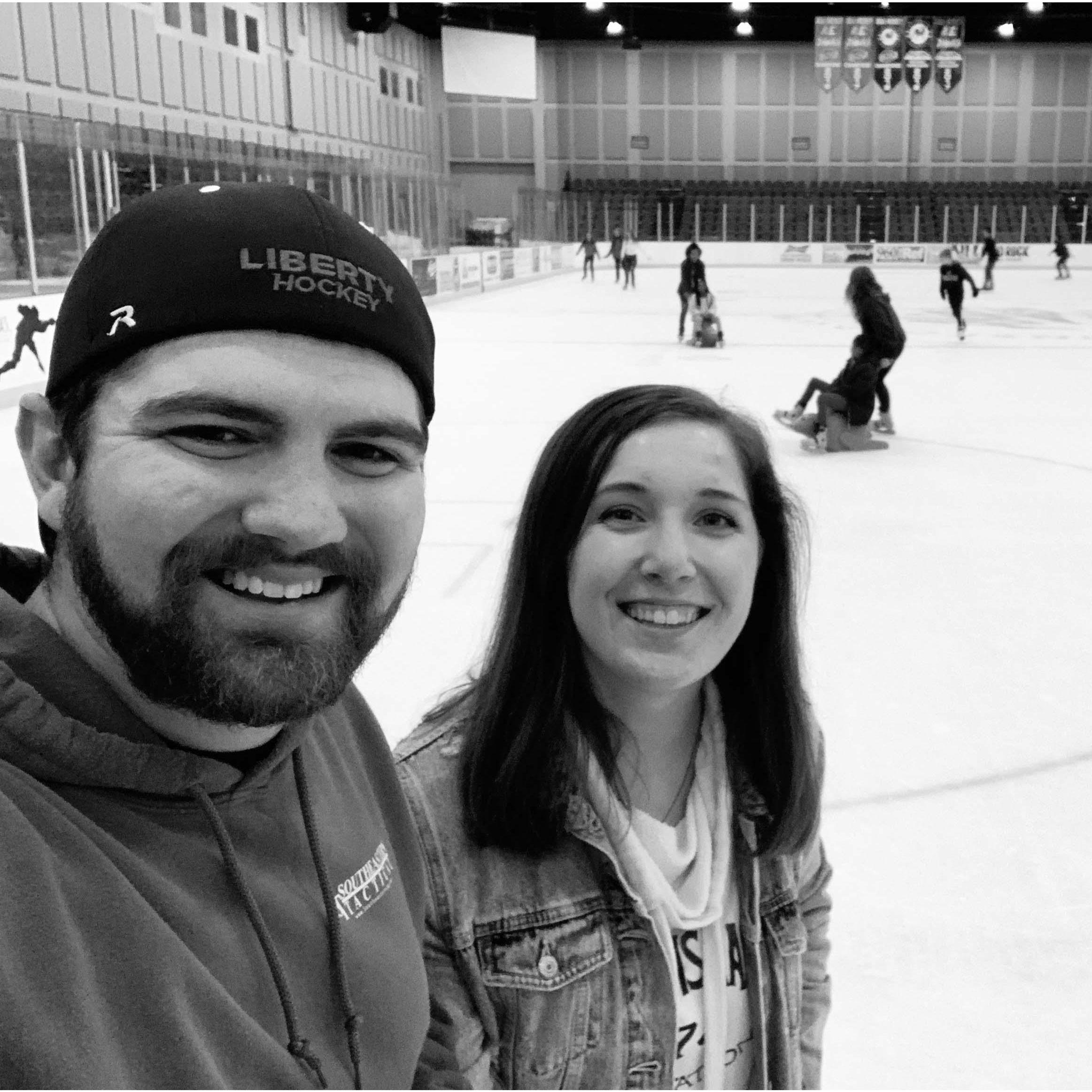 Ashley's first time ice skating