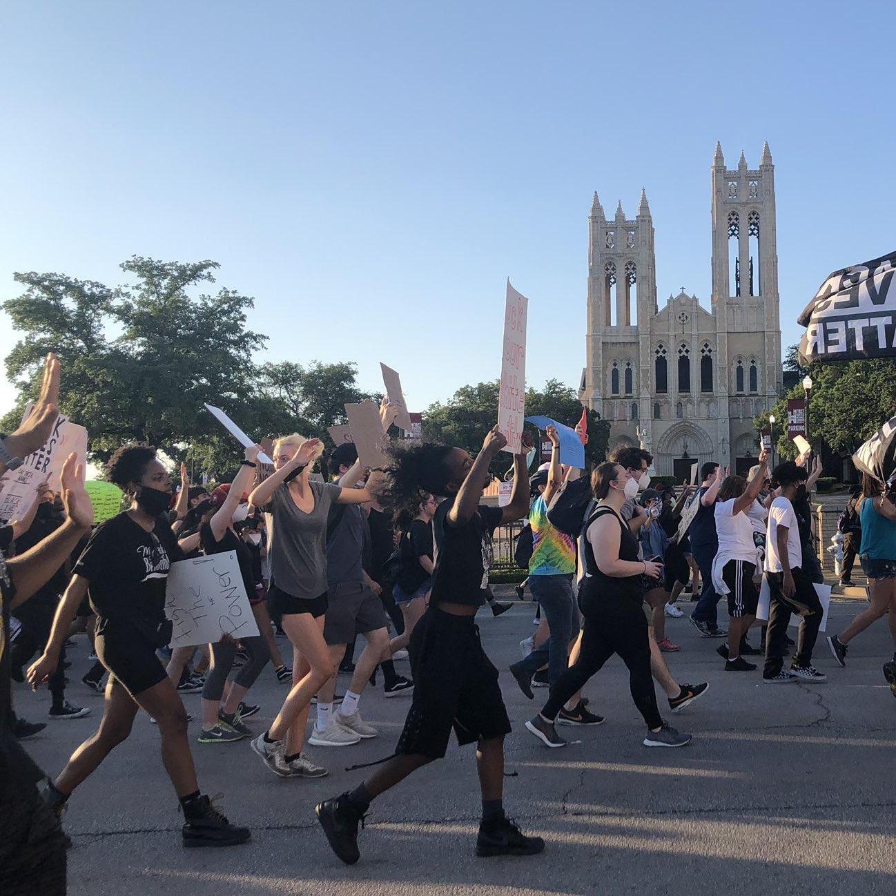 Star Telegram captured us in the crowd during the protests this summer (we were both wearing masks, don't worry)