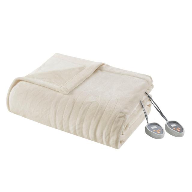 Plush Electric Blanket (King)Ivory - Beautyrest