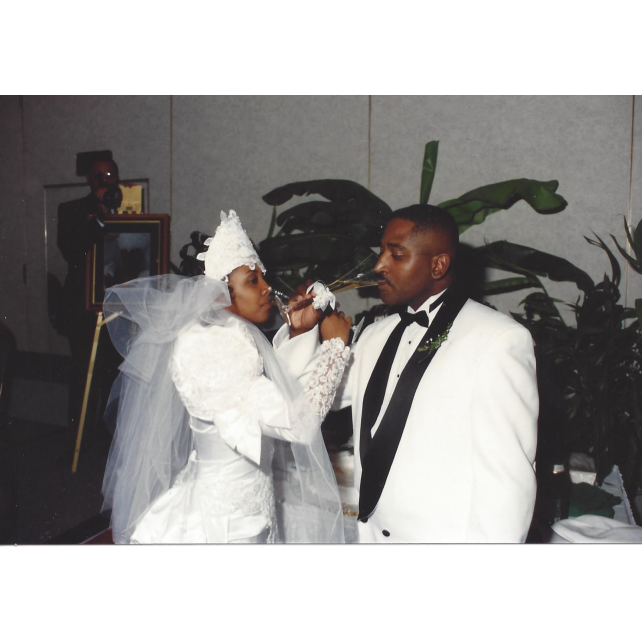 Toasting to a new life together --Cheers to 25 years!! Est. September 30, 1995