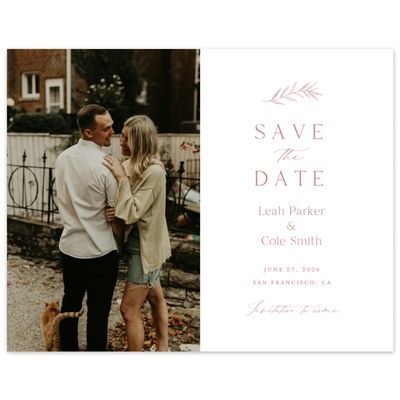 Deep Blush, Pink Wedding Digital Save the Date - Ronneby Photo