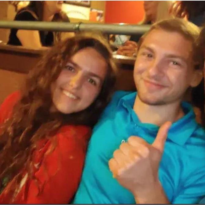The actual first photo we had together taken by "B-Rad" from Shannons Irish Pub and Karaoke place