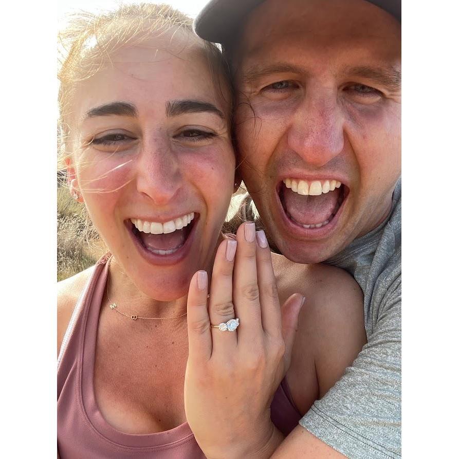 Right after we got engaged on a hike in Carmel Valley!