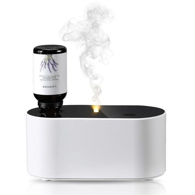 Lecdura Waterless Diffuser for Essential Oil, Battery Operated Scent Air Aromatherapy Diffuser, Mini Portable Aroma Diffusers with 3 Mist Modes, Cycle Start, for 160-400 sq.ft Room Home Office Bedroom