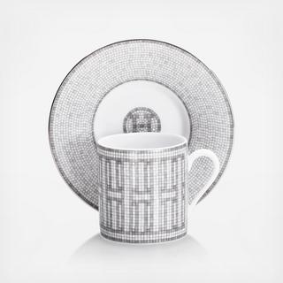 Mosaique Au 24 Platine Coffee Cup & Saucer