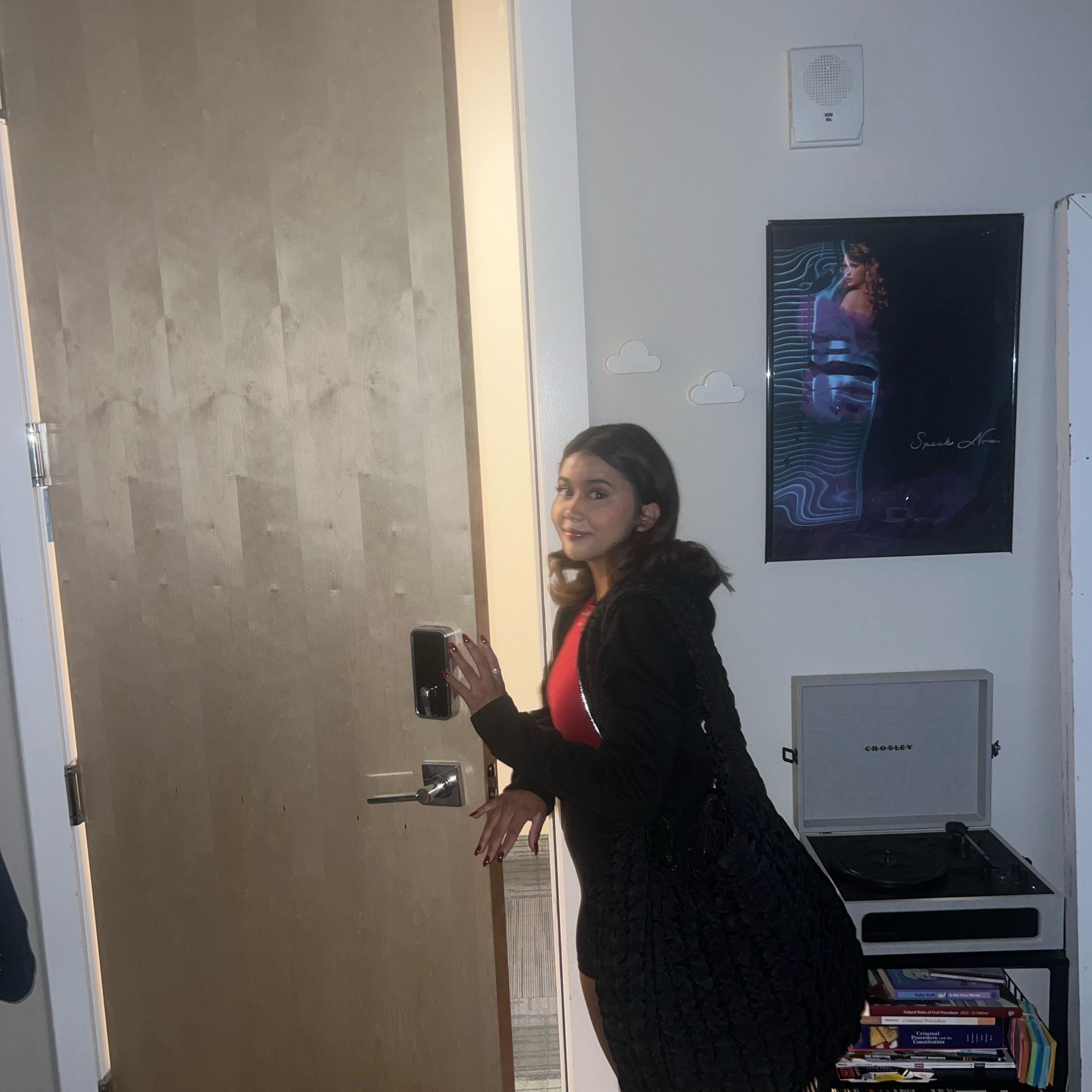 8/19/24: The picture Nate took of Jackie (while he was half awake) of her leaving for her last first day of law school! (and school forever)