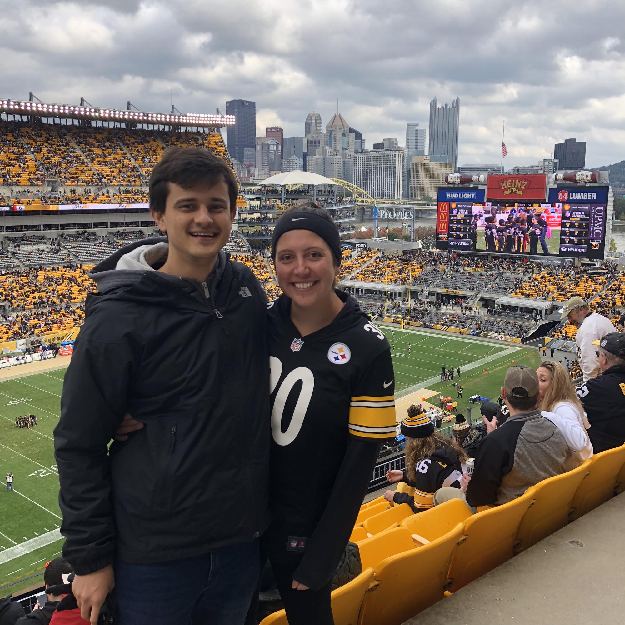Greg's first NFL game and both of our second favorite team.