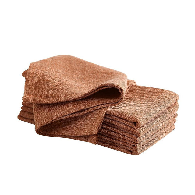 Laura Ashley Harper Luxuriously Smooth Fabric Napkins for Formal or Casual Dining, Holiday, Banquet, Wedding or Party, Set of 6 Napkins, Spice