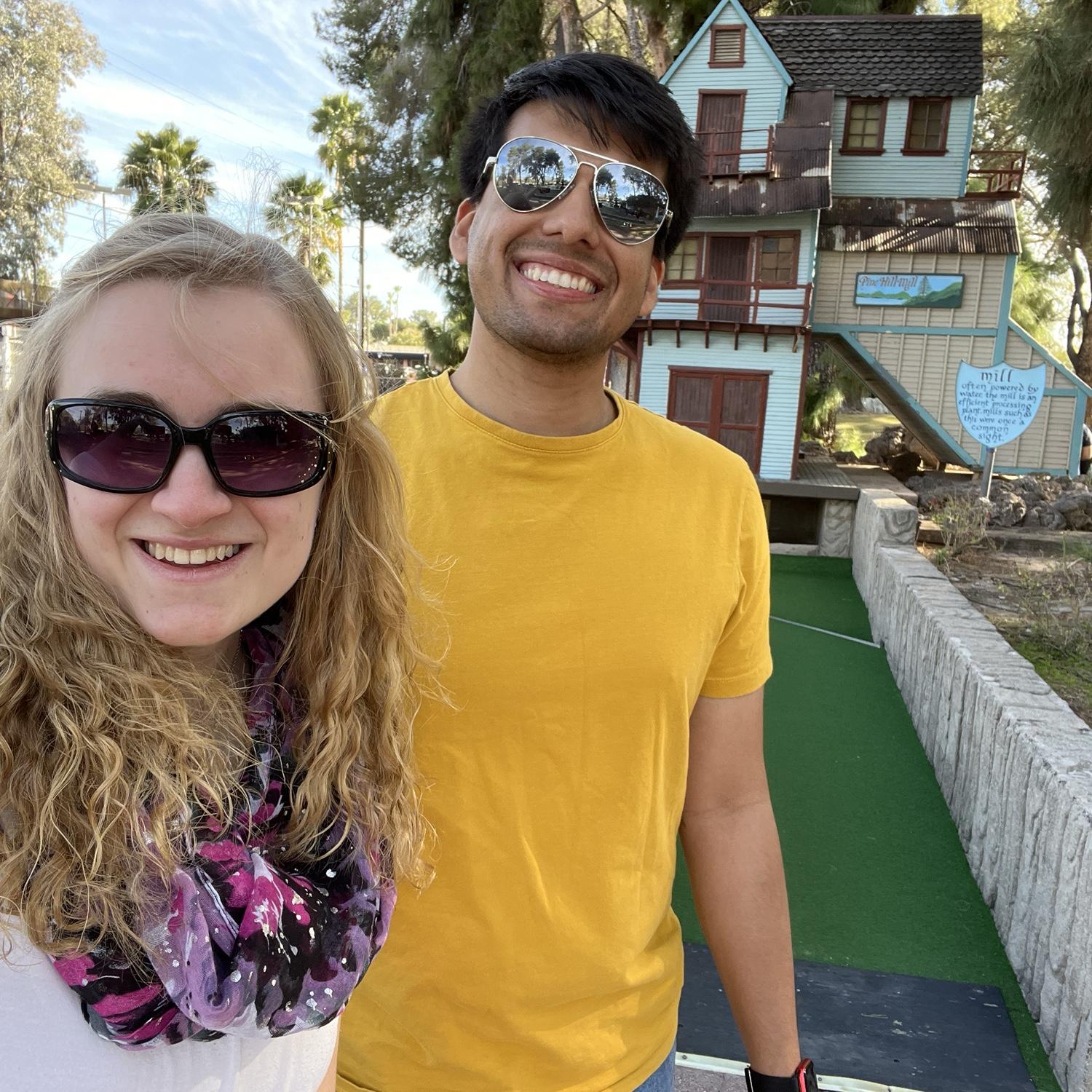 Mini golfing in AZ! T-shirts in February :)
