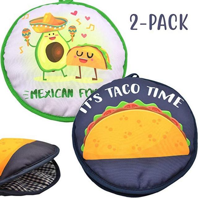 Microwaveable X-Large Tortilla Warmer Pouch 2 Pack