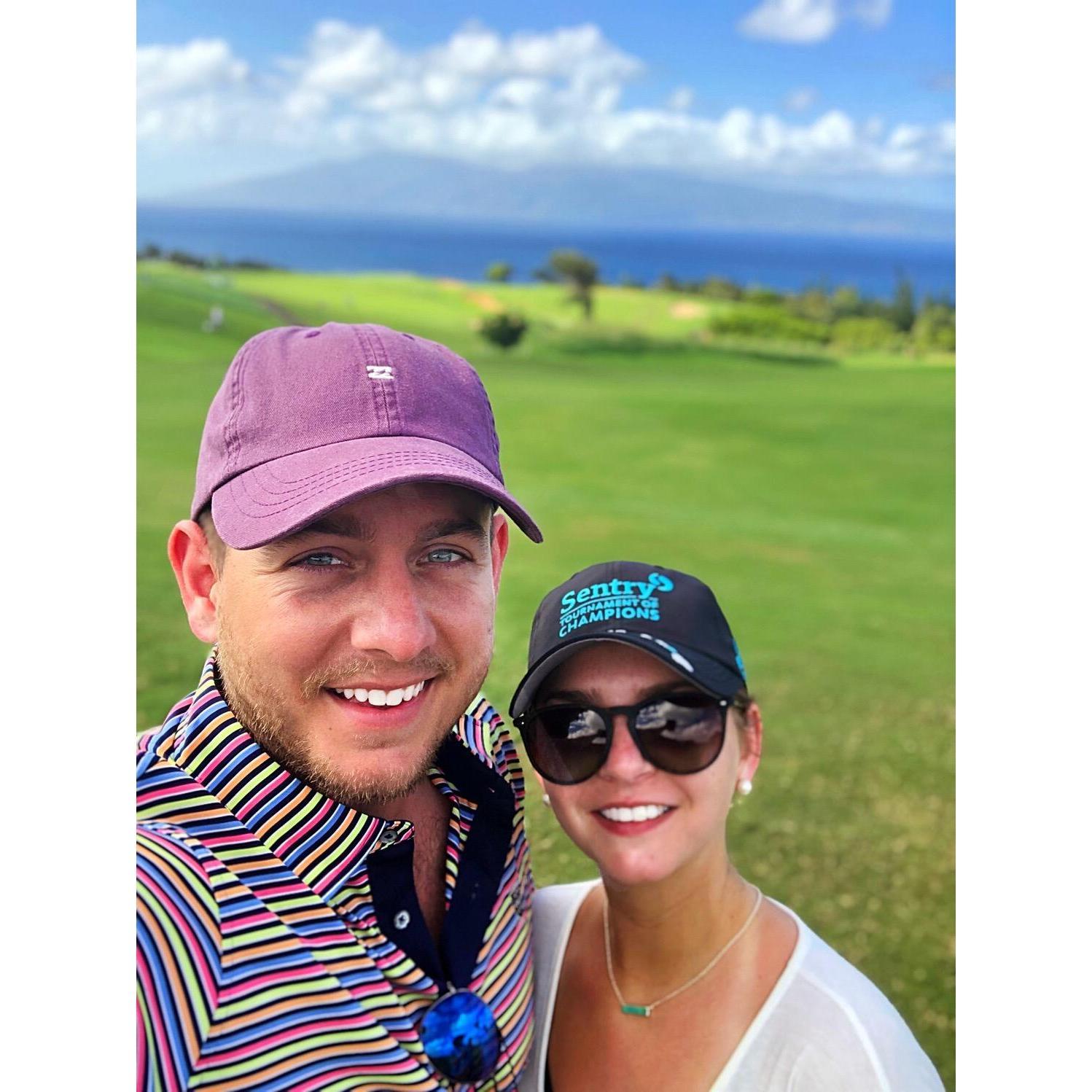 Spencer was fan girling all day at the Tournament of Champions on our vacation to Maui.