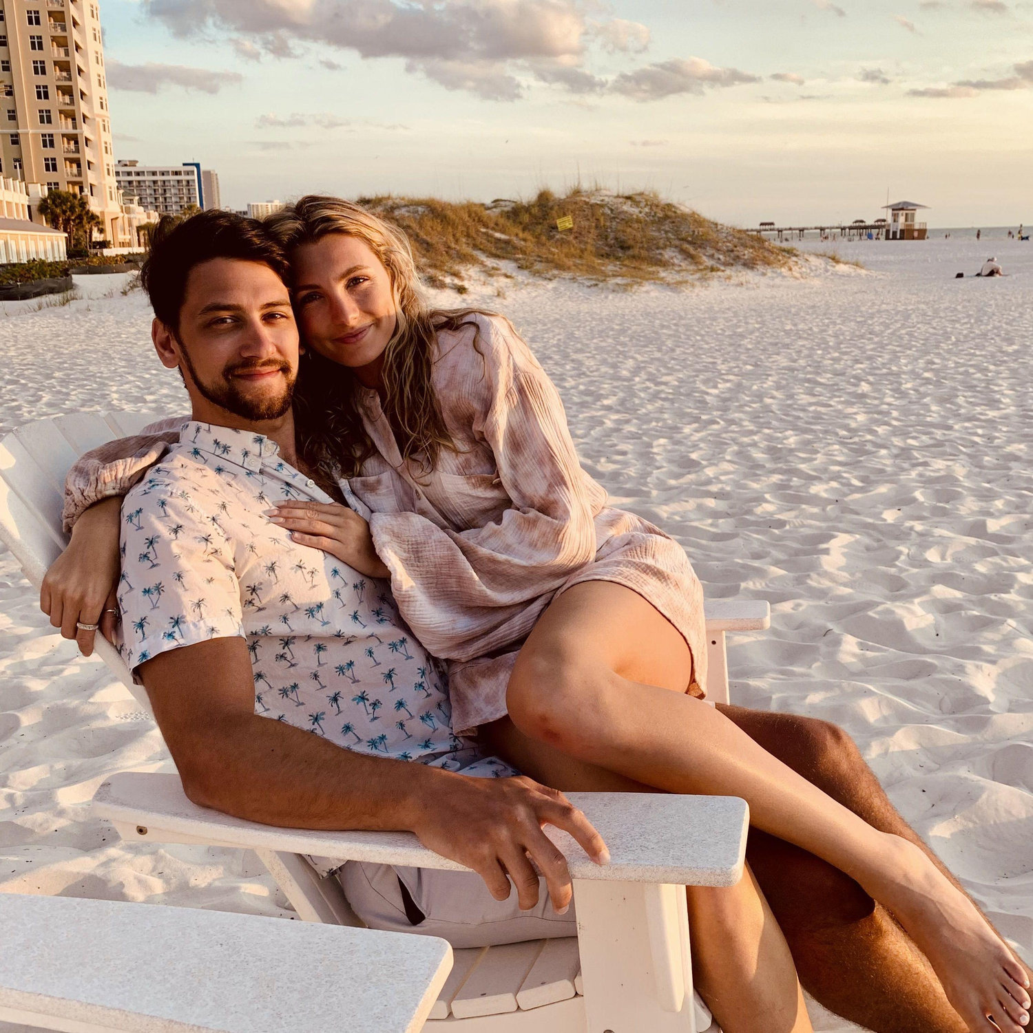 The 'we're official' pic on our first vacation together in Clearwater, FL
