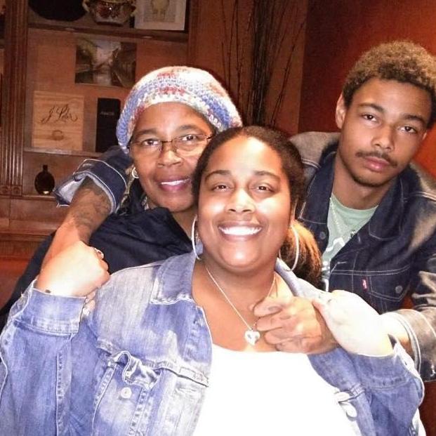 Brittany with her Mom and brother Savion