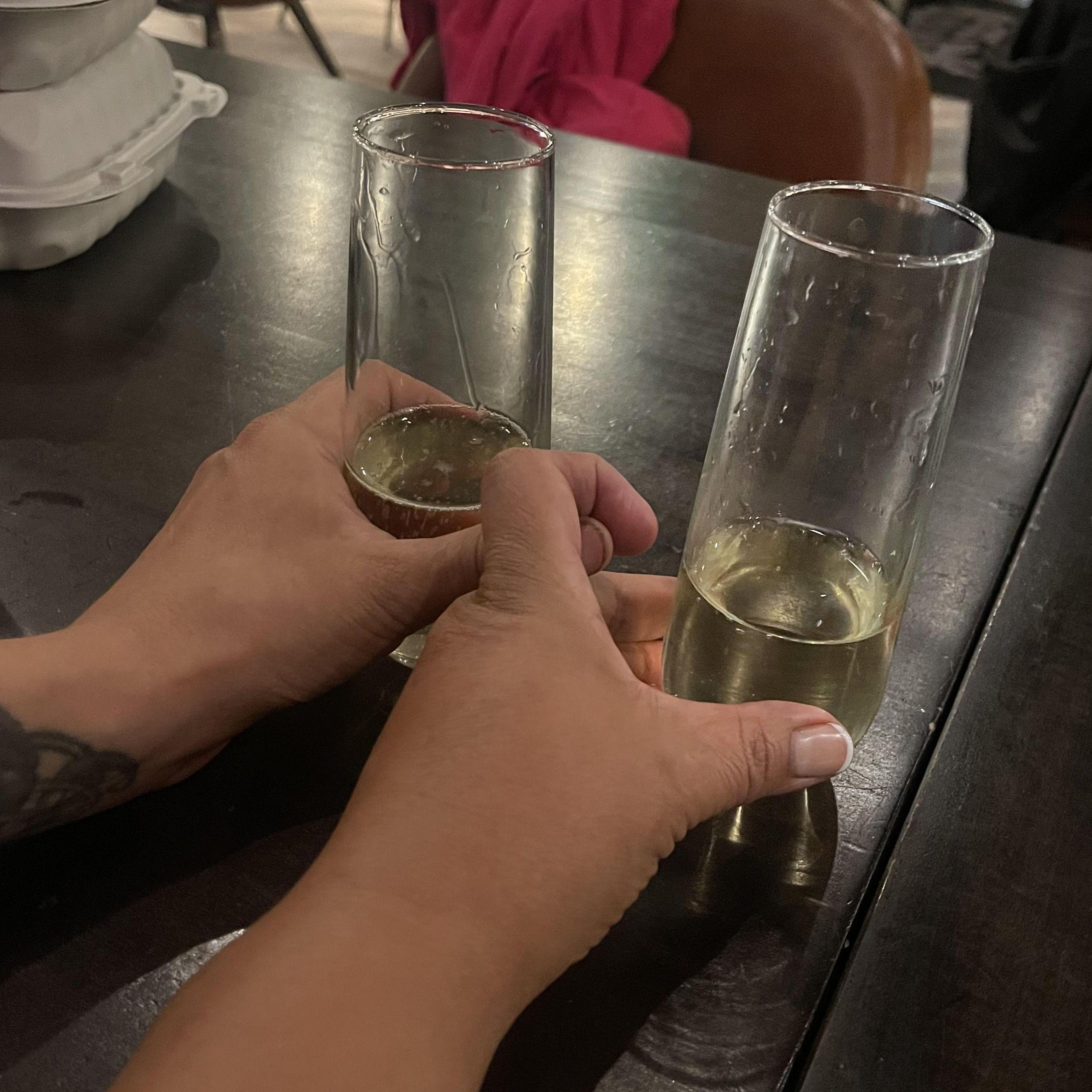 When the wait person asked us what we were celebrating we both said "Love"