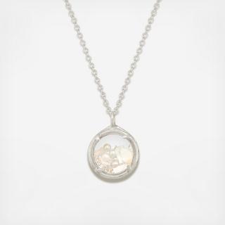 Mini Sterling Silver Shaker Birthstone Necklace