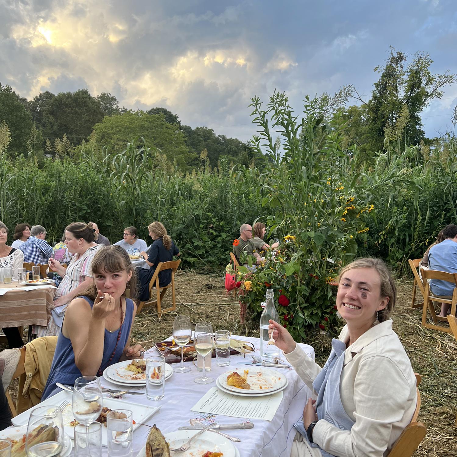 One of the most delicious dinners we have ever enjoyed— a pop-up crop circle dinner at Gaining Ground Farm in Leicester, NC.