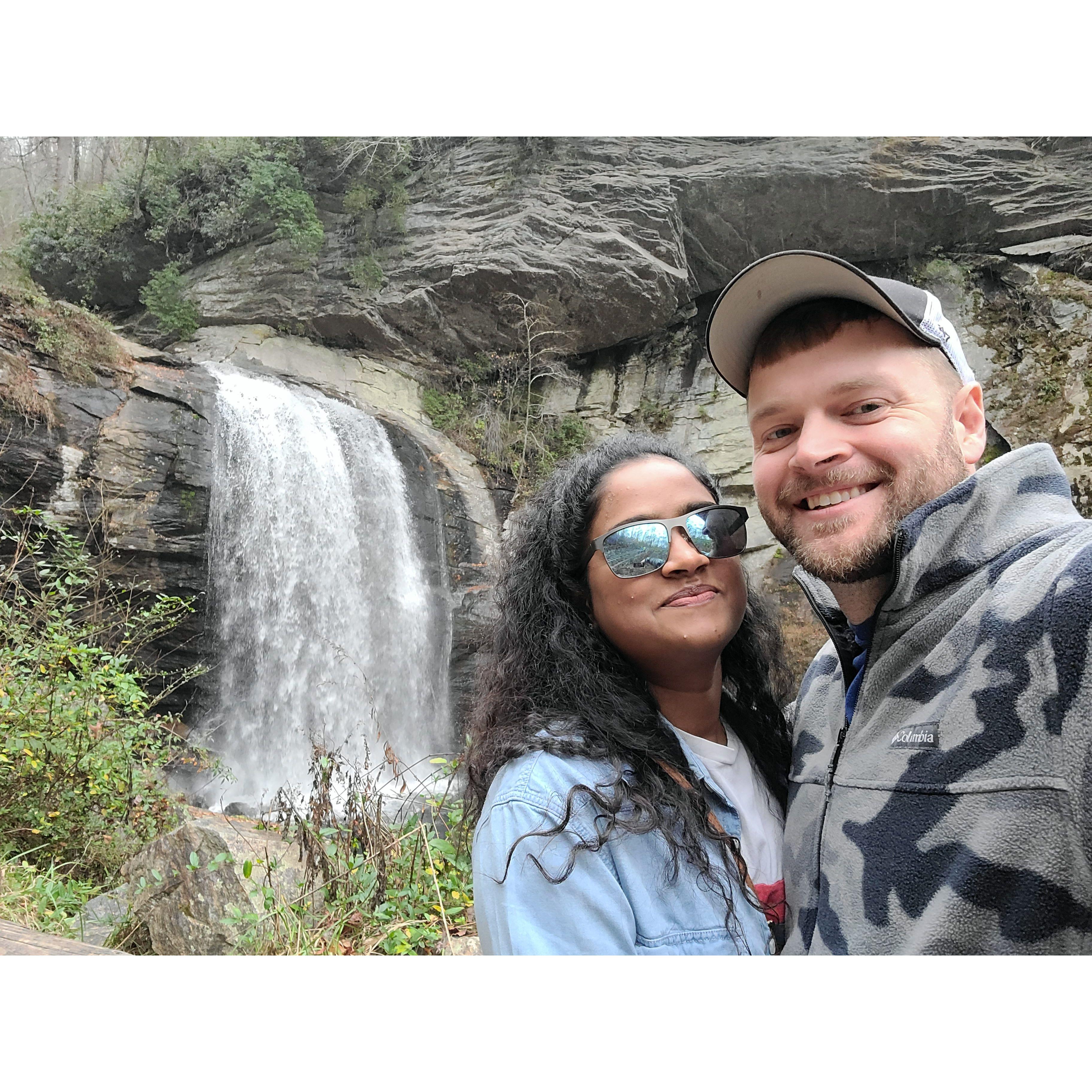 When I was working in Asheville, and she came to visit.