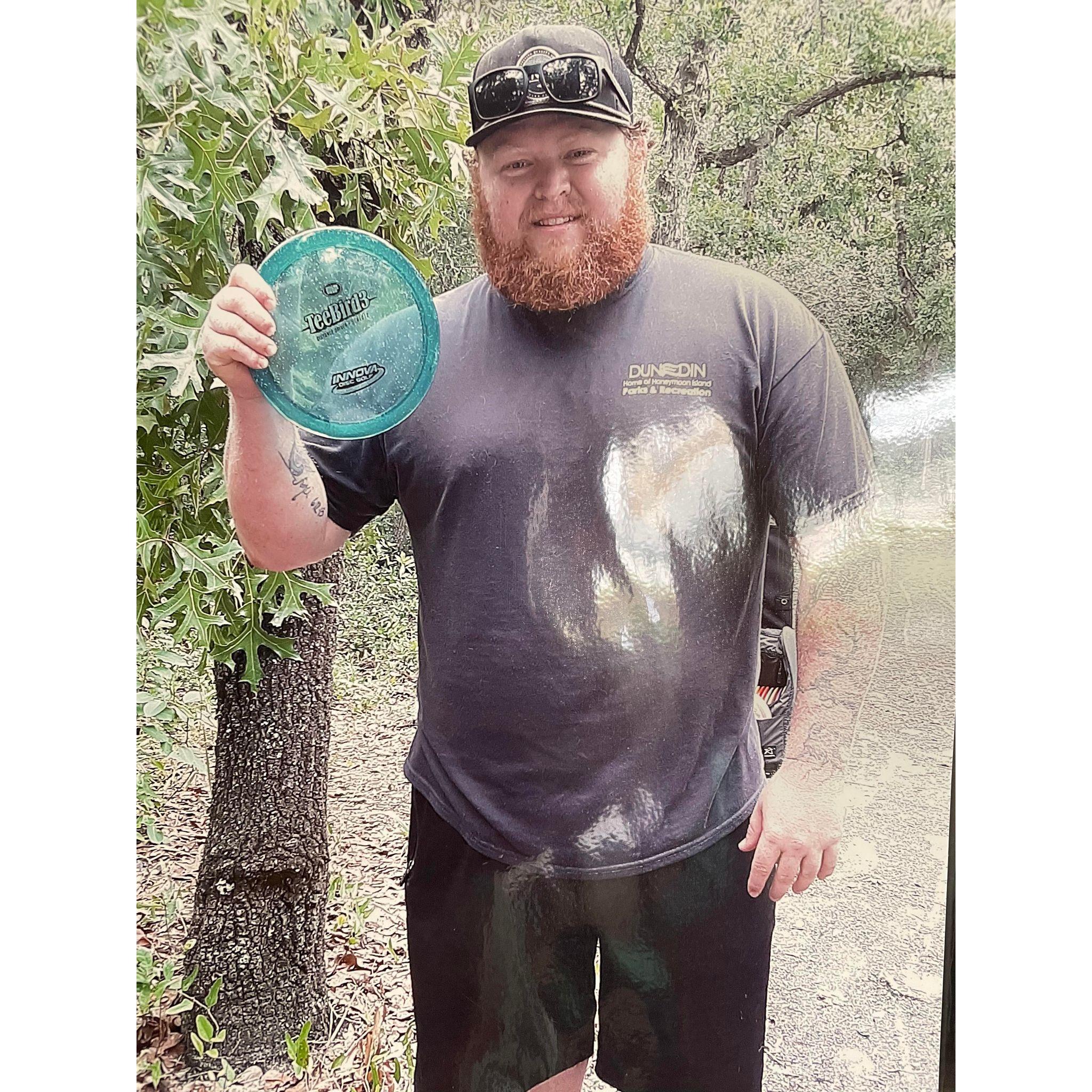 When he got a ACE playing Disc Golf