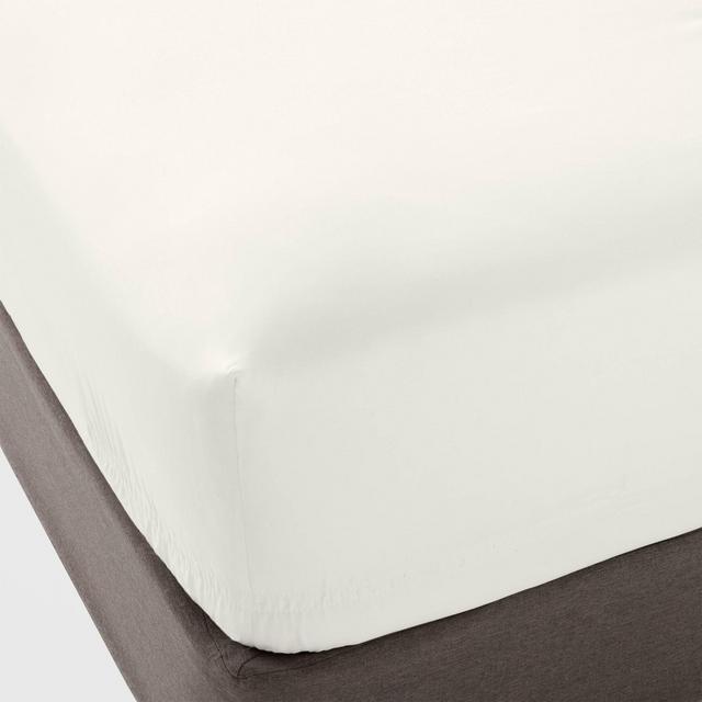 Queen 400 Thread Count Performance Fitted Sheet Sour Cream - Threshold™