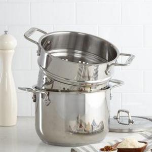 All-Clad - Stainless Steel 6 Qt. Covered Multi-Pot with Pasta Insert