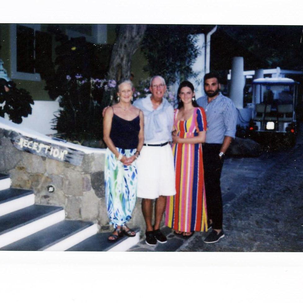 A night out with Aunt Ann and Uncle AC in Panarea, 2016