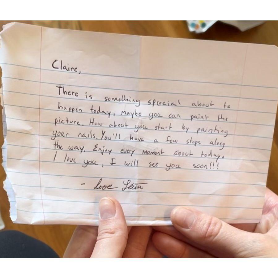 The first of many letters Claire received on the scavenger hunt leading up to the proposal!