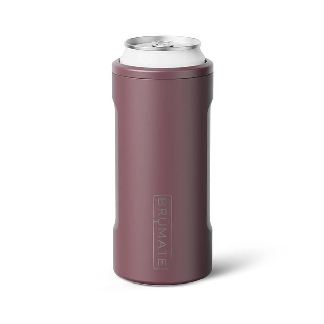 BrüMate Hopsulator Slim Can Cooler Insulated for 12oz Slim Cans | Skinny Can Insulated Stainless Steel Drink Holder for Hard Seltzer, Beer, Soda, and Energy Drinks (Rose Taupe)